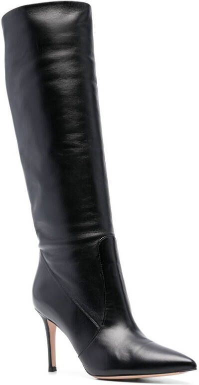 Gianvito Rossi Hansen 85mm leather boots Black
