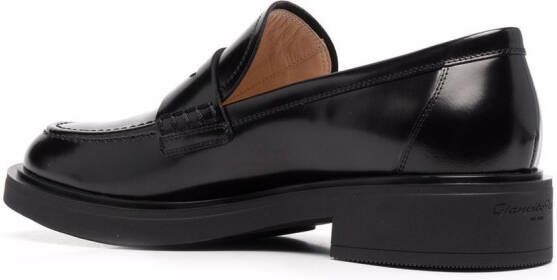 Gianvito Rossi Harris leather loafers Black