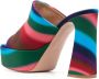 Gianvito Rossi Holly 115mm striped platform mules Blue - Thumbnail 3