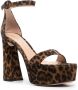 Gianvito Rossi Holly 120mm leopard-print sandals Brown - Thumbnail 2