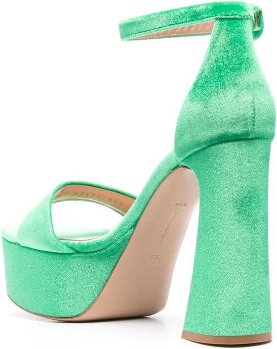 Gianvito Rossi Holly 125mm chenille sandals Green