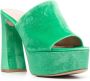 Gianvito Rossi Holly 70mm chenille mules Green - Thumbnail 2