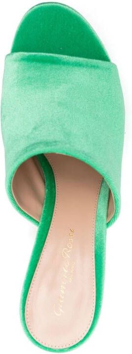 Gianvito Rossi Holly 70mm chenille mules Green