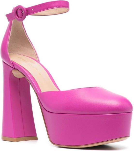 Gianvito Rossi Holly D'Orsay platform pumps Pink