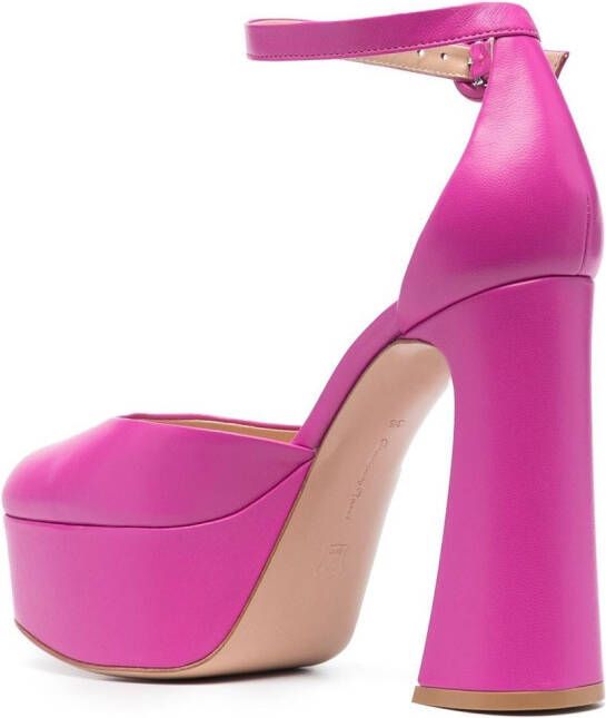 Gianvito Rossi Holly D'Orsay platform pumps Pink