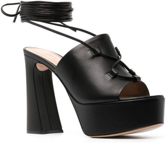 Gianvito Rossi Holly lace-up sandals Black