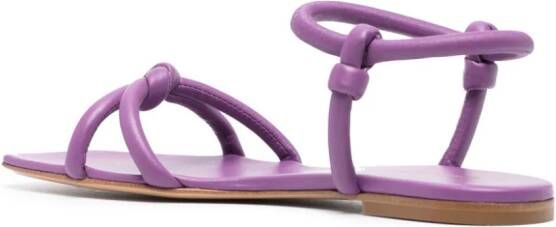 Gianvito Rossi Jaime leather sandals Purple