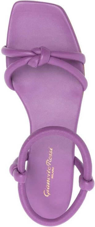 Gianvito Rossi Jaime leather sandals Purple