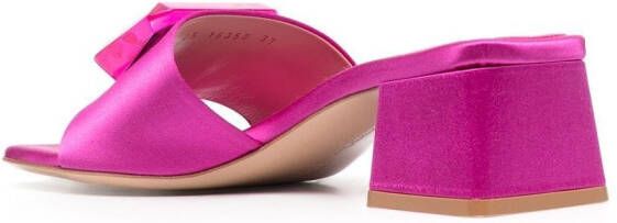 Gianvito Rossi Jaipur 50mm embellished satin mules Pink