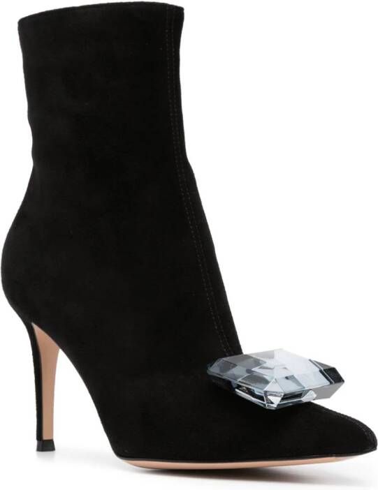 Gianvito Rossi Jaipur 85mm suede ankle boots Black