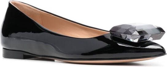 Gianvito Rossi Jaipur crystal-embellished shoes Black