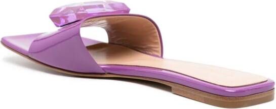 Gianvito Rossi Jaipur crystal-embellished slides Purple