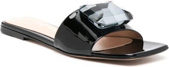 Gianvito Rossi Jaipur leather slides Black