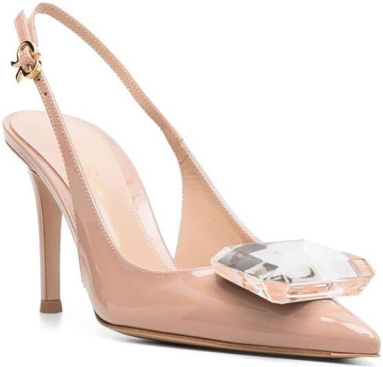 Gianvito Rossi Jaipur 85mm slingback pumps Neutrals
