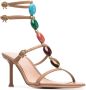 Gianvito Rossi jewelled T-strap sandals Neutrals - Thumbnail 2
