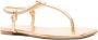 Gianvito Rossi Juno thong leather sandals Gold - Thumbnail 2