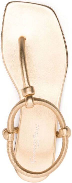 Gianvito Rossi Juno thong leather sandals Gold