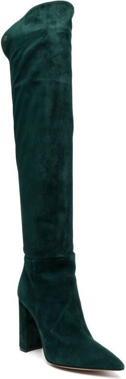 Gianvito Rossi Piper suede thigh-high boots Green