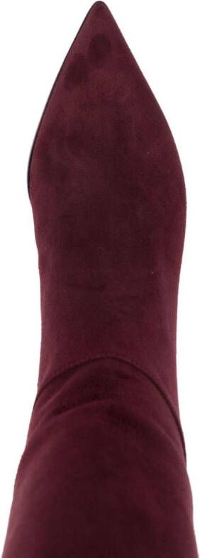 Gianvito Rossi knee-high suede boots Red