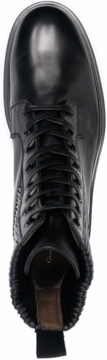 Gianvito Rossi lace-up leather boots Black
