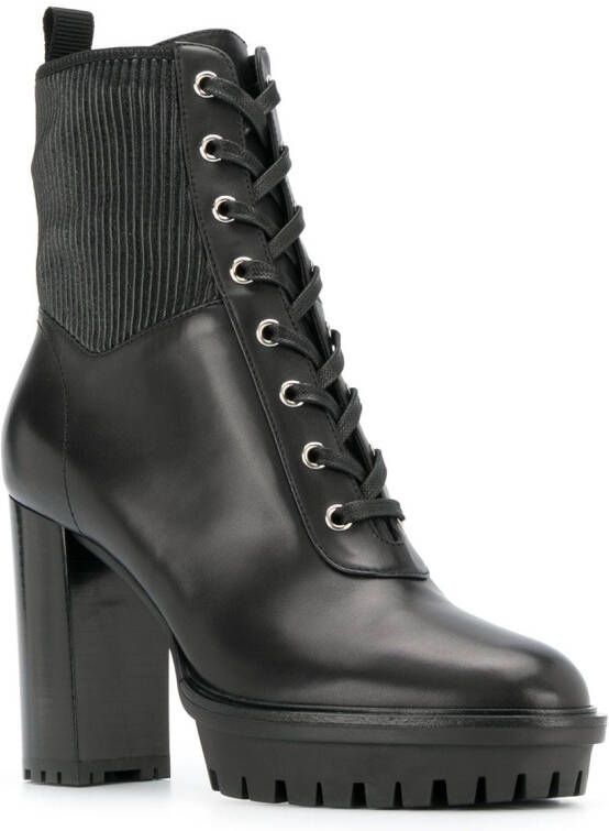 Gianvito Rossi lace-up platform boots Black