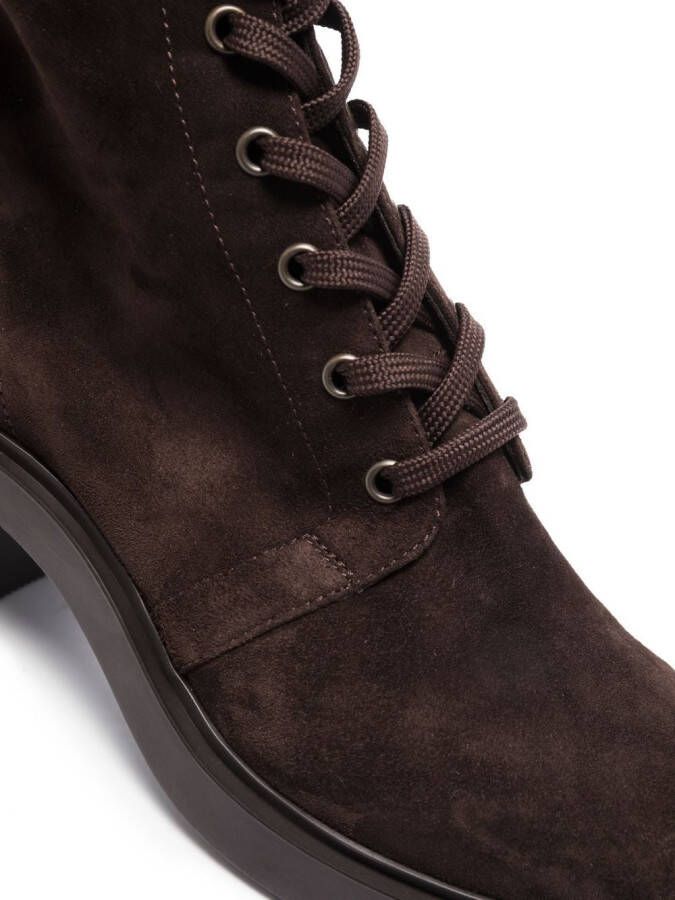 Gianvito Rossi Foster 45mm suede lace-up boots Brown
