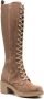 Gianvito Rossi lace-up suede knee boots Brown - Thumbnail 1