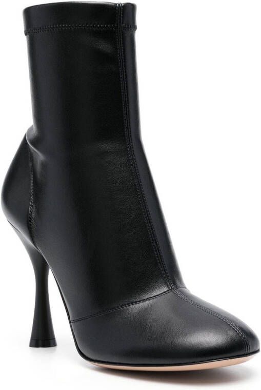Gianvito Rossi Larue 95mm leather ankle boots Black