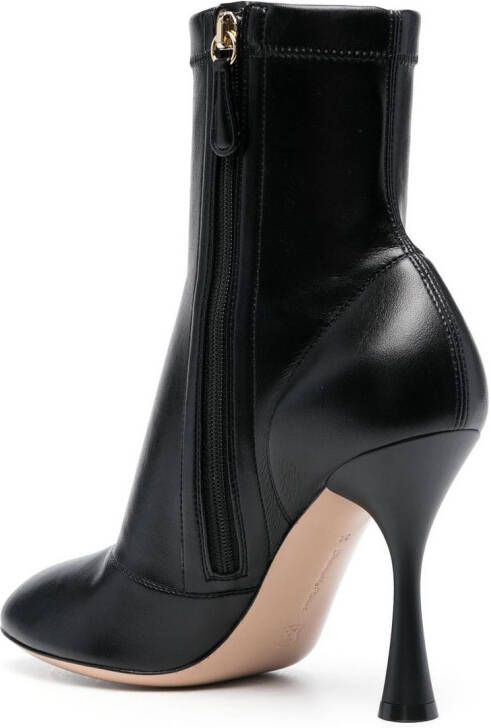 Gianvito Rossi Larue 95mm leather ankle boots Black