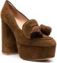Gianvito Rossi large-tassel 122mm suede pumps Brown - Thumbnail 2