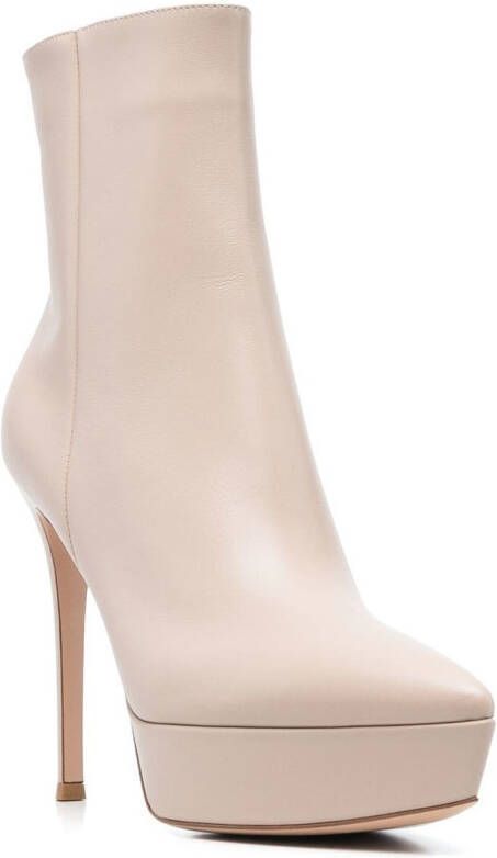 Gianvito Rossi Dasha platform ankle boots Neutrals