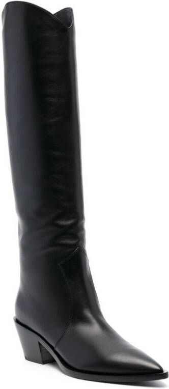 Gianvito Rossi Denver 70mm leather knee boots Black
