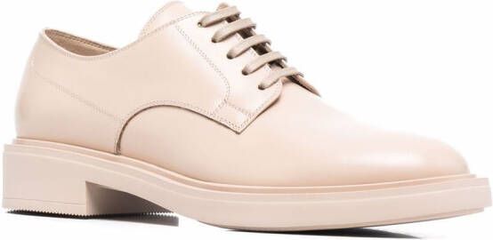 Gianvito Rossi leather lace-up shoes Neutrals