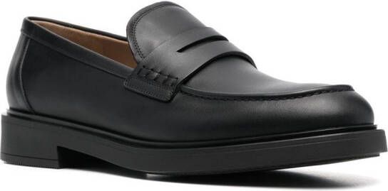 Gianvito Rossi leather penny loafers Black