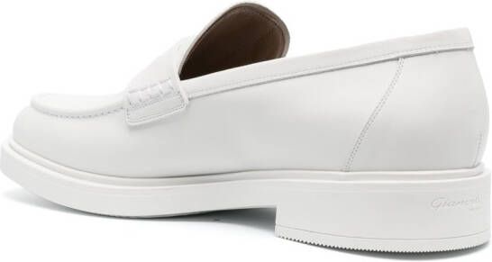 Gianvito Rossi leather penny loafers White