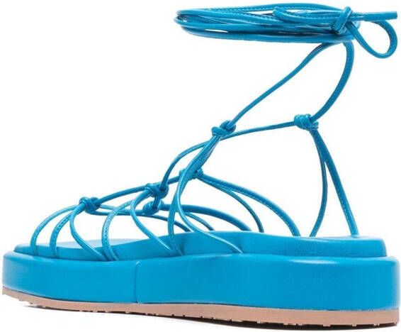 Gianvito Rossi leather strappy sandals Blue