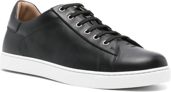 Gianvito Rossi leather tonal sneakers Black