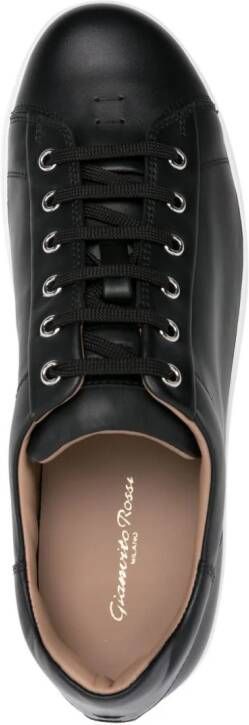 Gianvito Rossi leather tonal sneakers Black