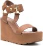 Gianvito Rossi leather wedge sandals Brown - Thumbnail 2