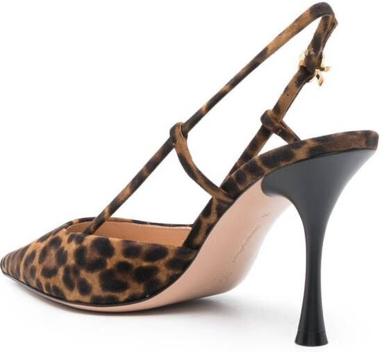 Gianvito Rossi Ascent 85mm slingback pumps Brown