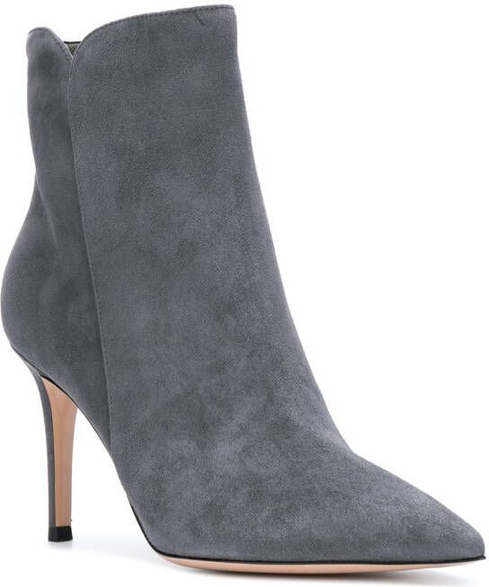 Gianvito Rossi Levy 85mm suede ankle boots Grey