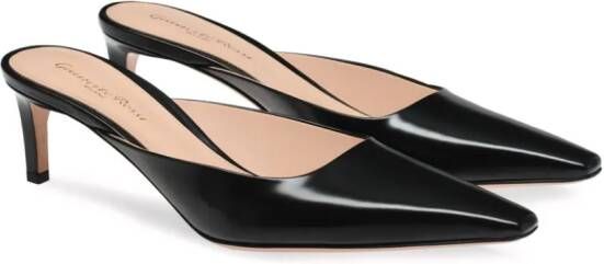 Gianvito Rossi Lindsay 55mm leather mules Black