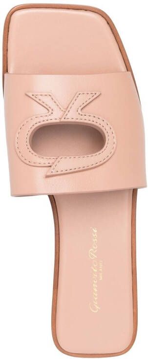 Gianvito Rossi Ribbon leather slides Pink