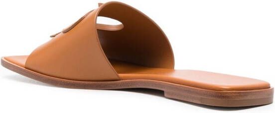 Gianvito Rossi Ribbon leather slides Brown