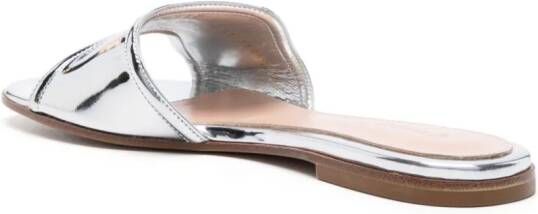 Gianvito Rossi Lucrezia patent-leather sandals Silver