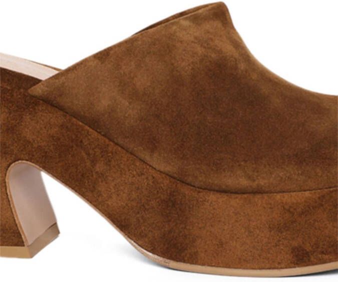 Gianvito Rossi Lyss 55mm suede mules Brown