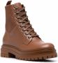 Gianvito Rossi Martis 20 ribbed-detail combat boots Brown - Thumbnail 2