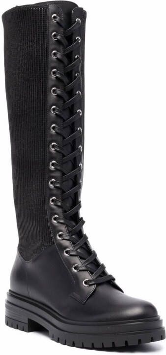 Gianvito Rossi Martis 20mm lace-up boots Black