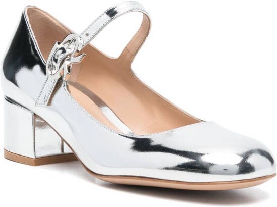 Gianvito Rossi Mary Ribbon 45mm pumps Silver