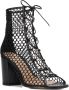 Gianvito Rossi mesh lace-up booties Black - Thumbnail 2